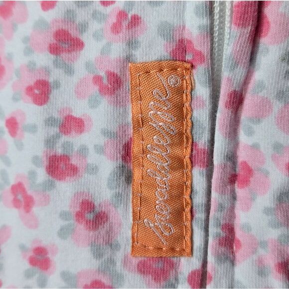 Swaddle Pod Newborn 0-2M Pink Floral Baby Girl Zip Front Sleepsack Lightweight - Picture 3 of 8